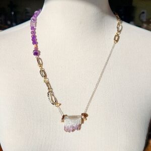 Amethyst necklace 24"